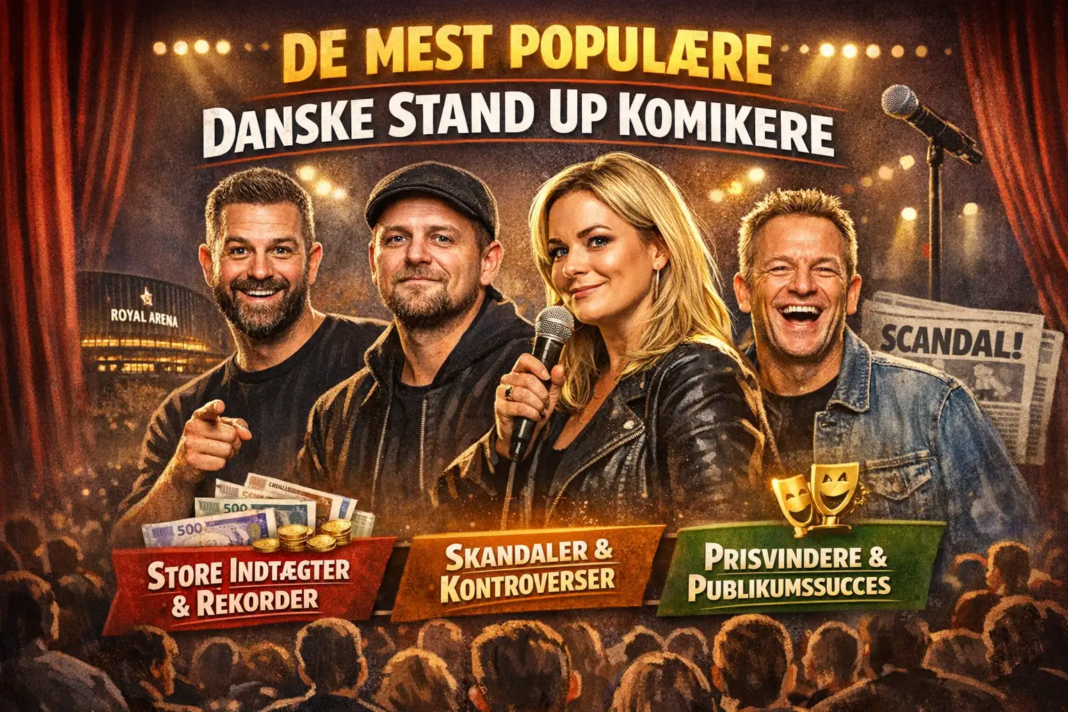 De mest populære danske stand up komikere